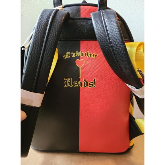Loungefly Alice in Wonderland Queen of Hearts Printed Details Mini Backpack